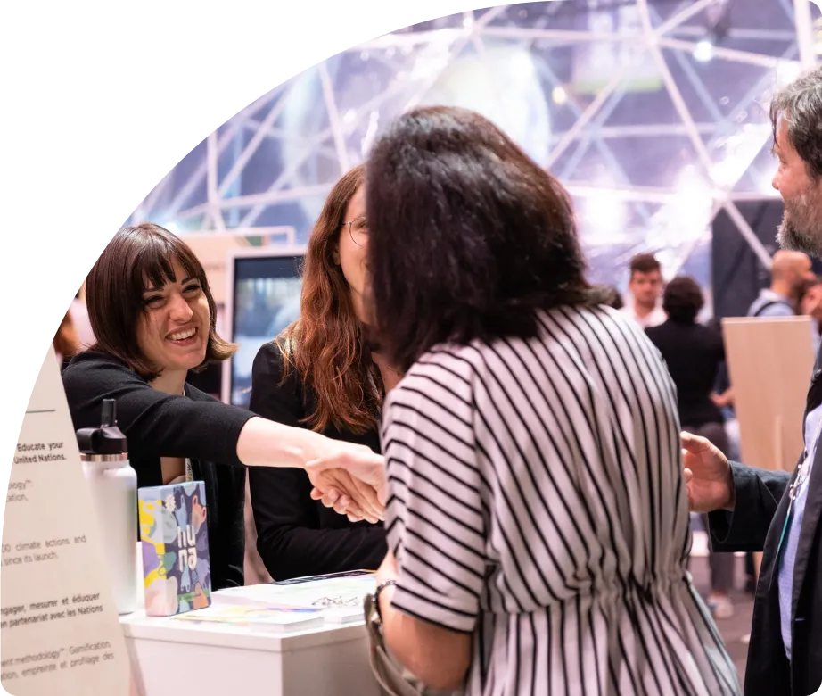 a person shaking hands with a person